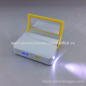 Mobile Phone Power Bank with 4,400mAh Capacity, Mini Mirror, Can be Use as Phone Holder